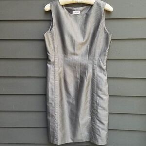 Calvin Klein Gray Sheath see measurements